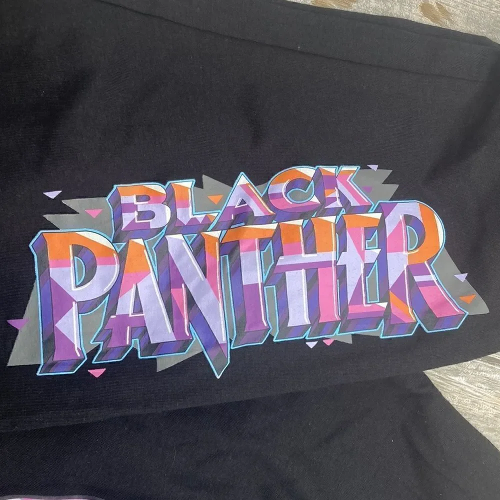 Mens Marvel Graphic Black Panther Wakanda Forever Lounge Jogger Pants Size M